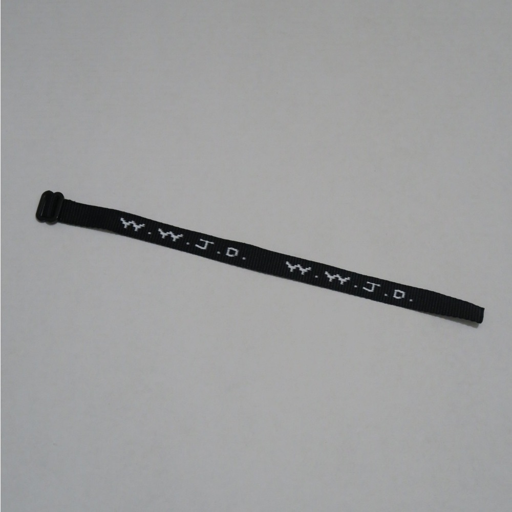 BLACK WWJD W.W.J.D WHAT WOULD JESUS DO? BRACELET